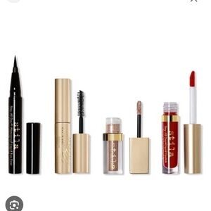 STILA 4p Makeup Set Eyeliner, Mascara, Liquid Eyeshadow, Liquid Lipstick $60